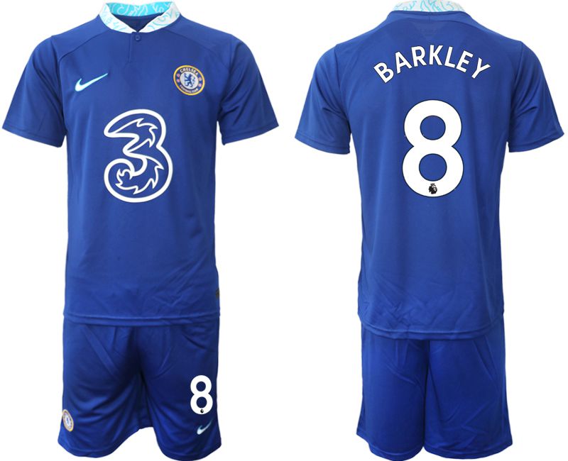 Men 2022-2023 Club Chelsea FC home blue #8 Soccer Jersey->real madrid jersey->Soccer Club Jersey